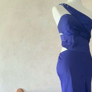 Long navy blue Ballground / prom dress